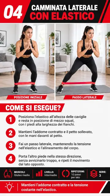 Pagina della guida: esercizio 04 con banda elastica